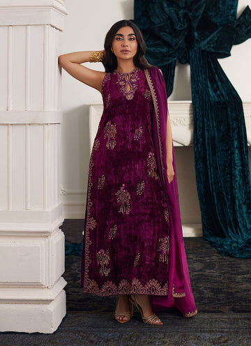 Farah Talib Aziz | Velvets The After Party | CHANTELLE SHIRT AND DUPATTA - House Of Hania
