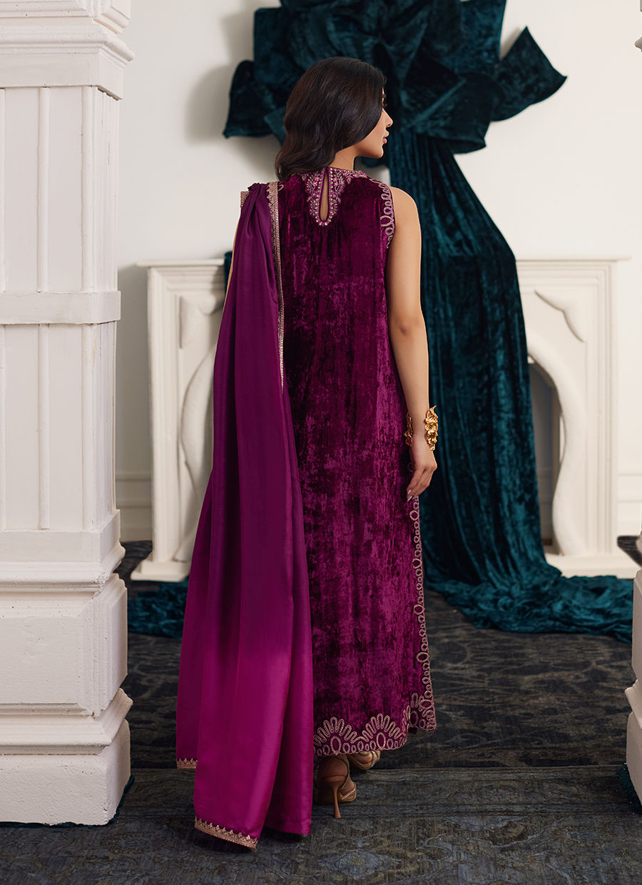 Farah Talib Aziz | Velvets The After Party | CHANTELLE SHIRT AND DUPATTA - House Of Hania
