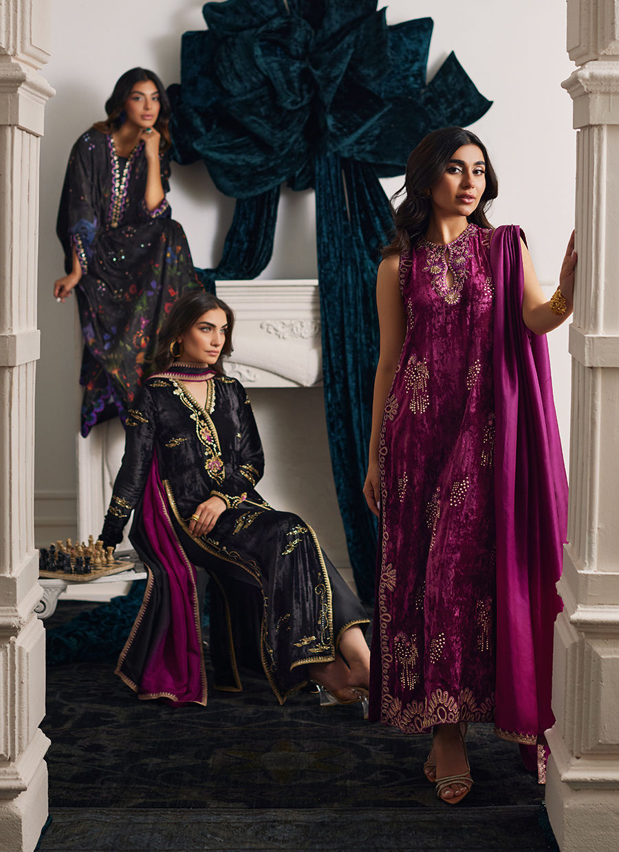Farah Talib Aziz | Velvets The After Party | CHANTELLE SHIRT AND DUPATTA - House Of Hania