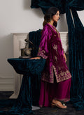 Farah Talib Aziz | Velvets The After Party | EMILI VELVET SHIRT AND DUPATTA - House Of Hania