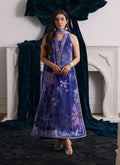Farah Talib Aziz | Velvets The After Party | ISABEL PERIWINKLE SHIRT AND DUPATTA - House Of Hania
