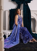 Farah Talib Aziz | Velvets The After Party | ISABEL PERIWINKLE SHIRT AND DUPATTA - House Of Hania