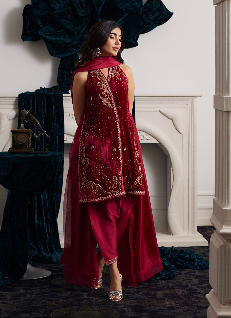 Farah Talib Aziz | Velvets The After Party | ISMAYA SHIRT AND DUPATTA - House Of Hania