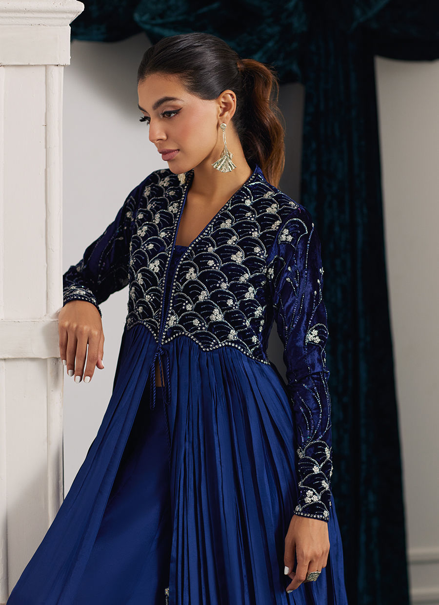 Farah Talib Aziz | Velvets The After Party | KISMET PERSIAN BLUE KALIDAAR - House Of Hania