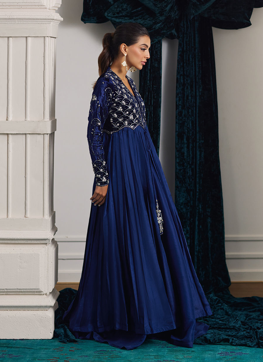 Farah Talib Aziz | Velvets The After Party | KISMET PERSIAN BLUE KALIDAAR - House Of Hania