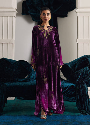 Farah Talib Aziz | Velvets The After Party | NIA OMBRE VELVET KAFTAN - House Of Hania