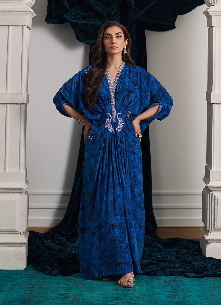 Farah Talib Aziz | Velvets The After Party | ROZ SAPPHIRE KAFTAN - House Of Hania