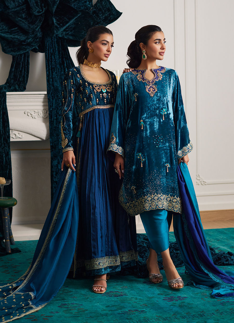 Farah Talib Aziz | Velvets The After Party | STIXX SHIRT AND DUPATTA - House Of Hania