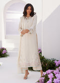 Farah Talib Aziz | Zaza Luxe Pret 24 | LYA IVORY EMBELLISHED RAW SILK SHIRT AND DUPATTA - House Of Hania
