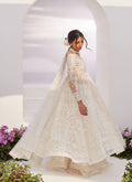 Farah Talib Aziz | Zaza Luxe Pret 24 | MAELLE IVORY EMBROIDERED AND EMBELLISHED KALIDAAR - House Of Hania