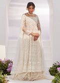 Farah Talib Aziz | Zaza Luxe Pret 24 | MAELLE IVORY EMBROIDERED AND EMBELLISHED KALIDAAR - House Of Hania