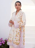 Farah Talib Aziz | Zaza Prints 24 | AMETHYST TRELLIS SHIRT AND DUPATTA - House Of Hania