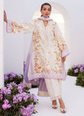 Farah Talib Aziz | Zaza Prints 24 | AMETHYST TRELLIS SHIRT AND DUPATTA - House Of Hania