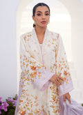 Farah Talib Aziz | Zaza Prints 24 | AMETHYST TRELLIS SHIRT AND DUPATTA - House Of Hania
