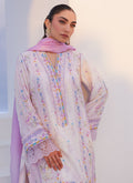 Farah Talib Aziz | Zaza Prints 24 | HEATHER LAVENDER SHIRT AND DUPATTA - House Of Hania