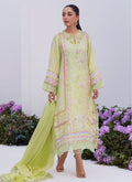Farah Talib Aziz | Zaza Prints 24 | KELLY LIME SHIRT AND DUPATTA - House Of Hania