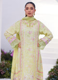 Farah Talib Aziz | Zaza Prints 24 | KELLY LIME SHIRT AND DUPATTA - House Of Hania