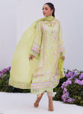 Farah Talib Aziz | Zaza Prints 24 | KELLY LIME SHIRT AND DUPATTA - House Of Hania