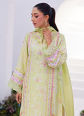 Farah Talib Aziz | Zaza Prints 24 | KELLY LIME SHIRT AND DUPATTA - House Of Hania