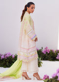 Farah Talib Aziz | Zaza Prints 24 | PEAR OMBRE SHIRT AND DUPATTA - House Of Hania