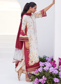 Farah Talib Aziz | Zaza Prints 24 | SANGRIA TRELLIS SHIRT AND DUPATTA - House Of Hania