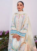 Farah Talib Aziz | Zaza Prints 24 | TURKISH AQUA SHIRT AND DUPATTA - House Of Hania