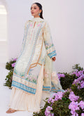 Farah Talib Aziz | Zaza Prints 24 | TURKISH AQUA SHIRT AND DUPATTA - House Of Hania