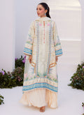 Farah Talib Aziz | Zaza Prints 24 | TURKISH AQUA SHIRT AND DUPATTA - House Of Hania