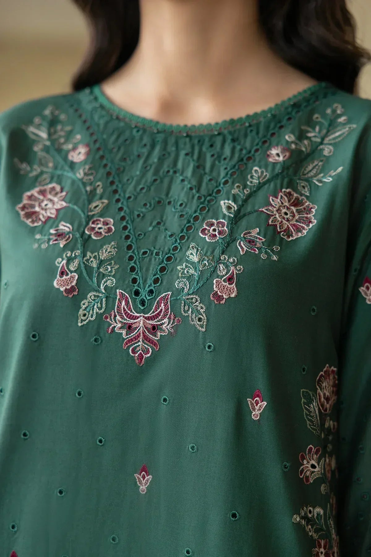 Farasha | Bahaar Embroidered Lawn | Azure Grace - House Of Hania