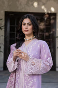 Farasha | Bahaar Embroidered Lawn | Lilac Florine - House Of Hania