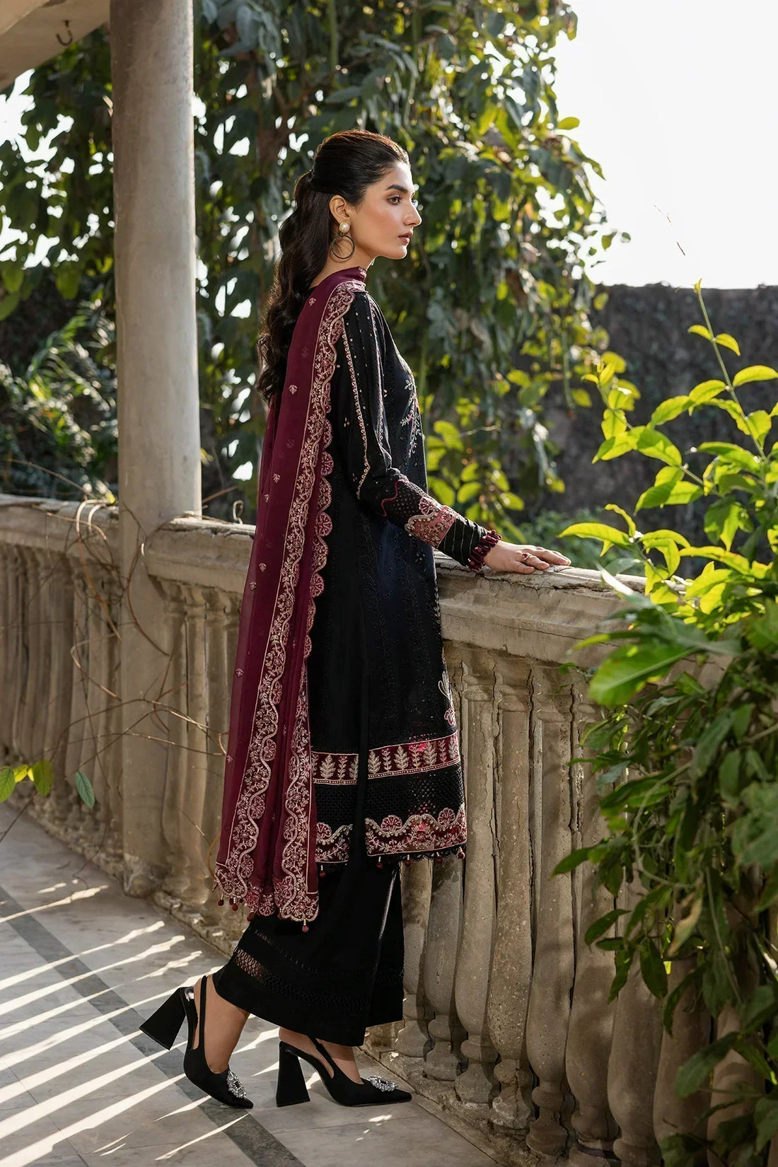 Farasha | Bahaar Embroidered Lawn | Twilight Bloom - House Of Hania