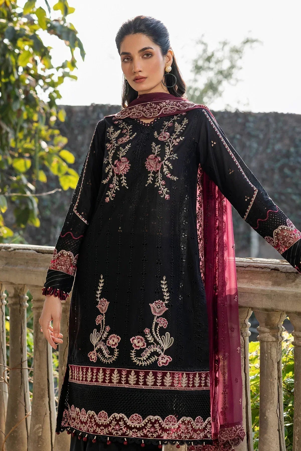 Farasha | Bahaar Embroidered Lawn | Twilight Bloom - House Of Hania