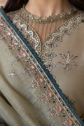 Farasha | Bahaar Embroidered Lawn | Whimsical Sage - House Of Hania