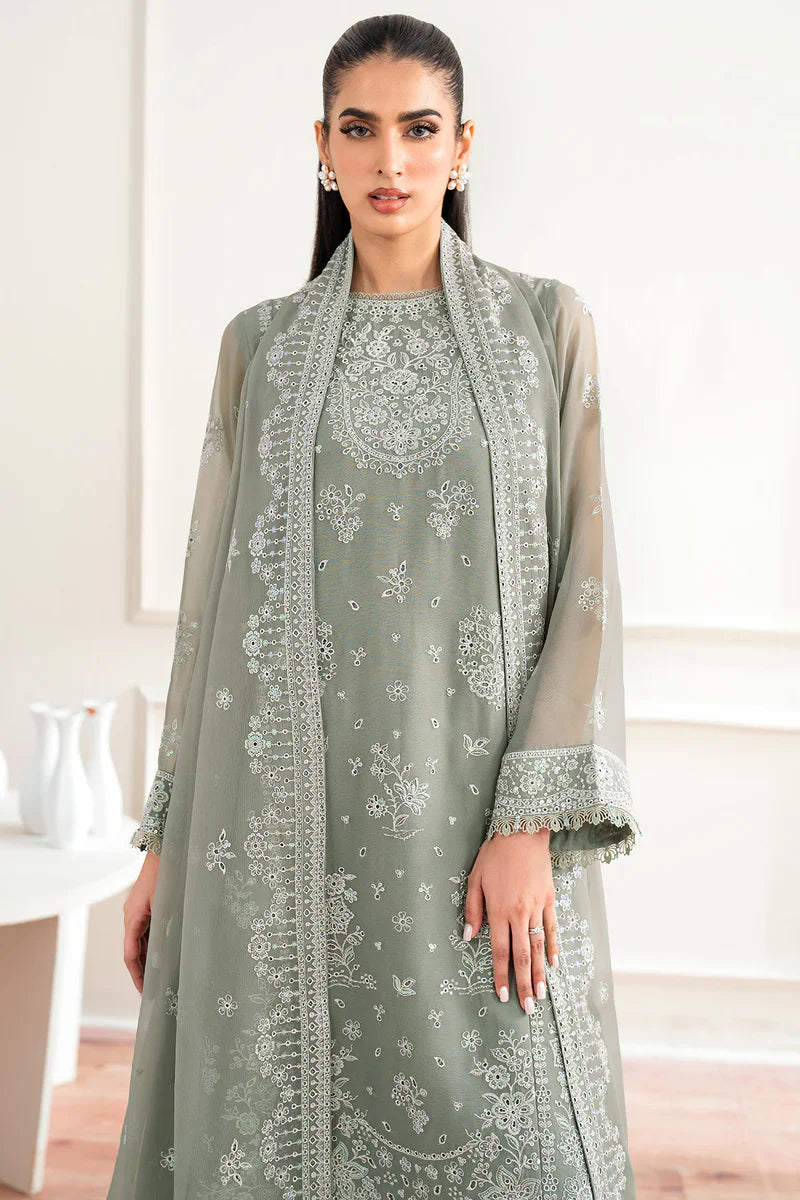 Farasha | Essence formals 25 | Ash Green - House Of Hania