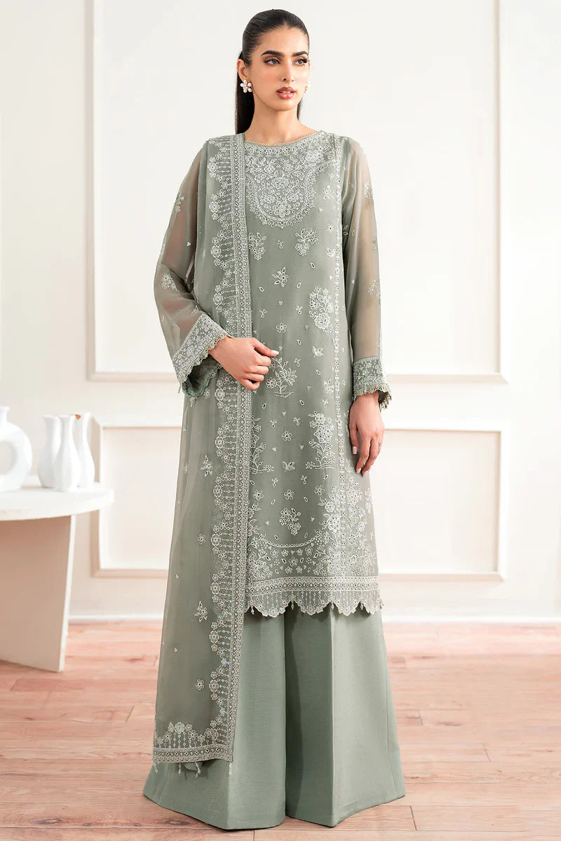 Farasha | Essence formals 25 | Ash Green - House Of Hania