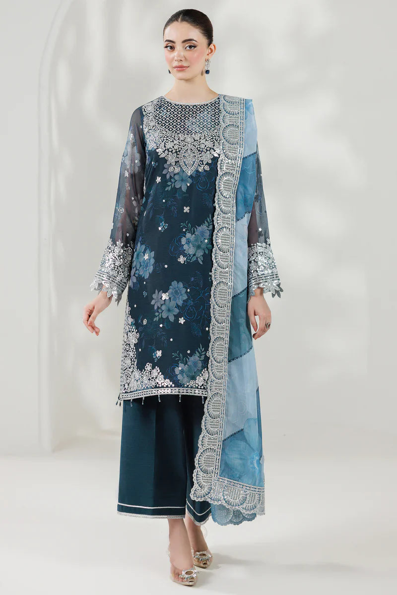 Farasha | Fiorella Formals'26 | Misty Teal - House Of Hania