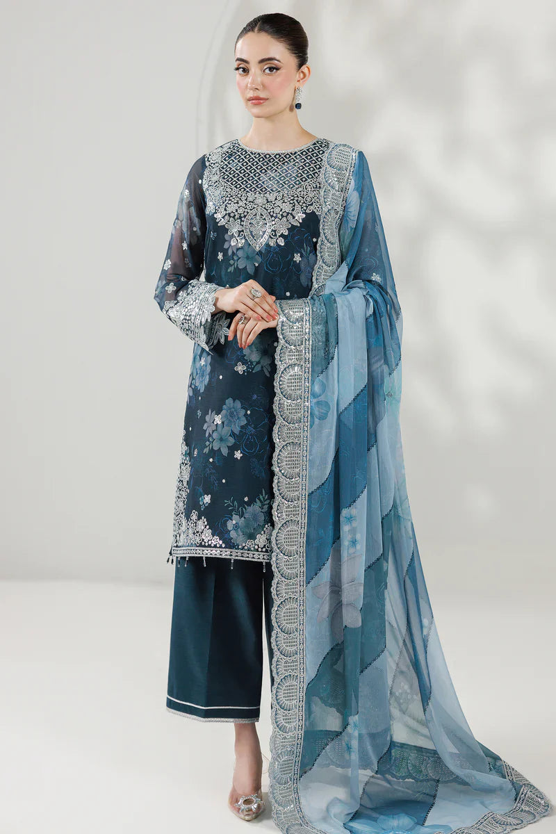 Farasha | Fiorella Formals'26 | Misty Teal - House Of Hania