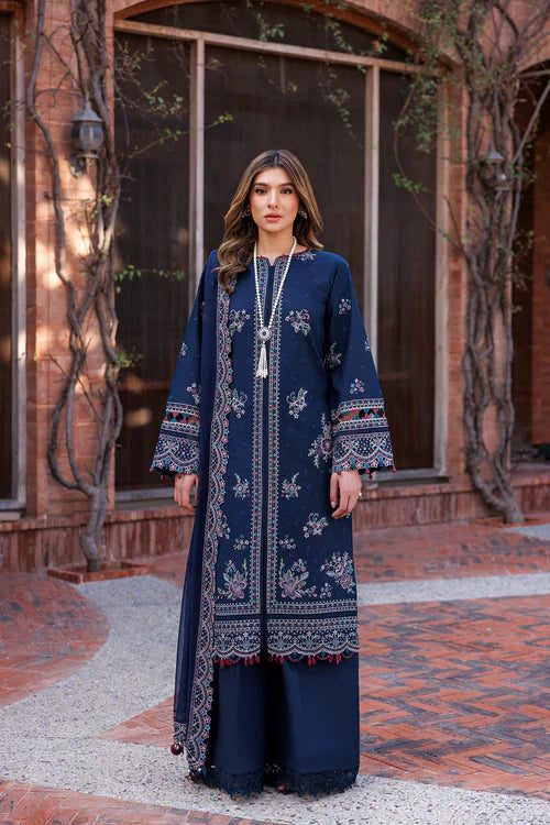 Farasha | Kaavish Lawn 24 | DEEP SAPPHIRE - House Of Hania