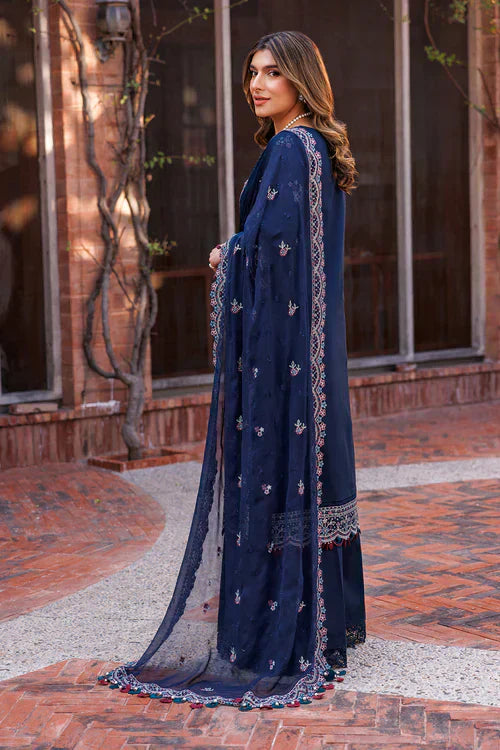Farasha | Kaavish Lawn 24 | DEEP SAPPHIRE - House Of Hania