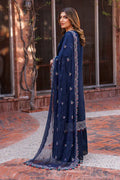 Farasha | Kaavish Lawn 24 | DEEP SAPPHIRE - House Of Hania