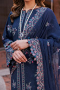 Farasha | Kaavish Lawn 24 | DEEP SAPPHIRE - House Of Hania