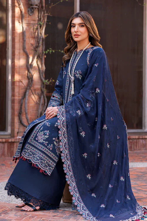 Farasha | Kaavish Lawn 24 | DEEP SAPPHIRE - House Of Hania
