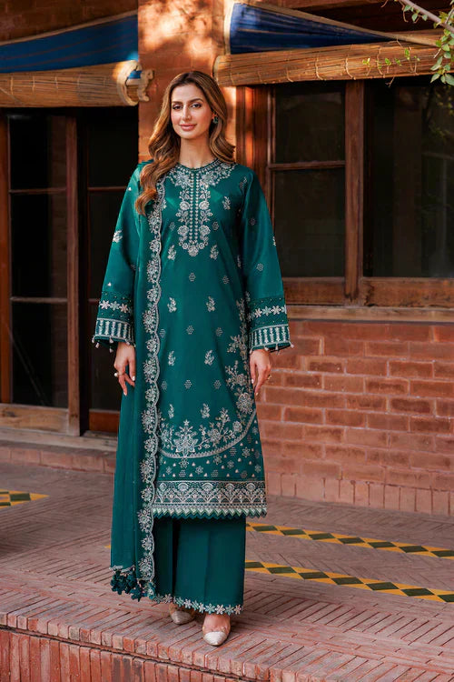 Farasha | Kaavish Lawn 24 | TEAL GARLAND - House Of Hania
