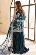 Farasha | Lu Zella Premium Formals 25 | Teal Drizzle - House Of Hania