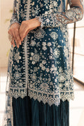 Farasha | Lu Zella Premium Formals 25 | Teal Drizzle - House Of Hania
