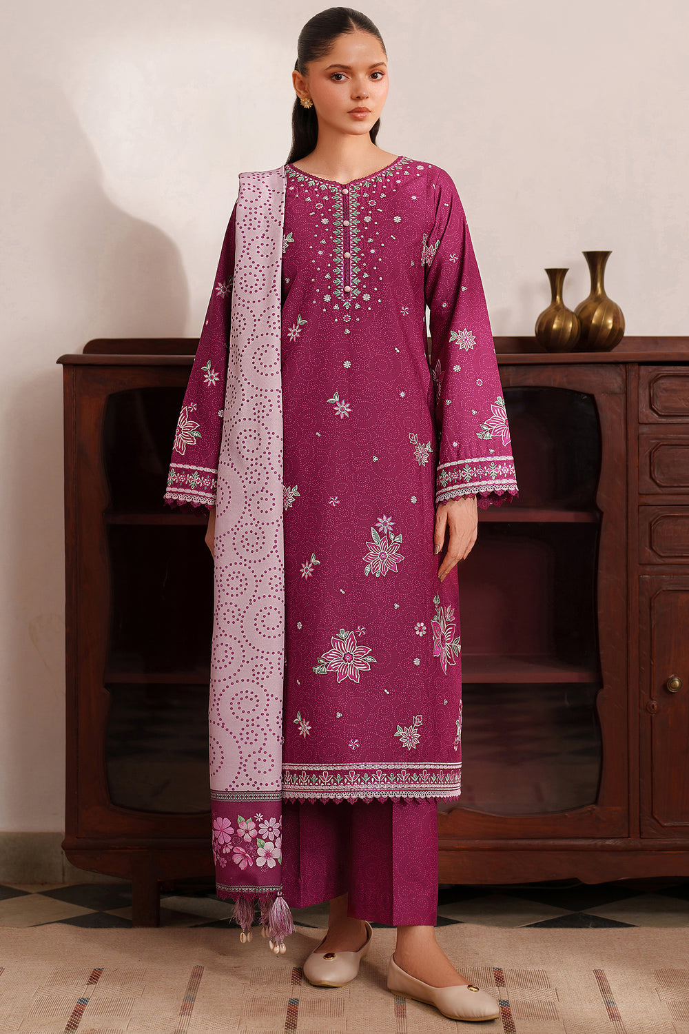 Farasha | Meline Premium Viscose 25 | Berry Blush - House Of Hania
