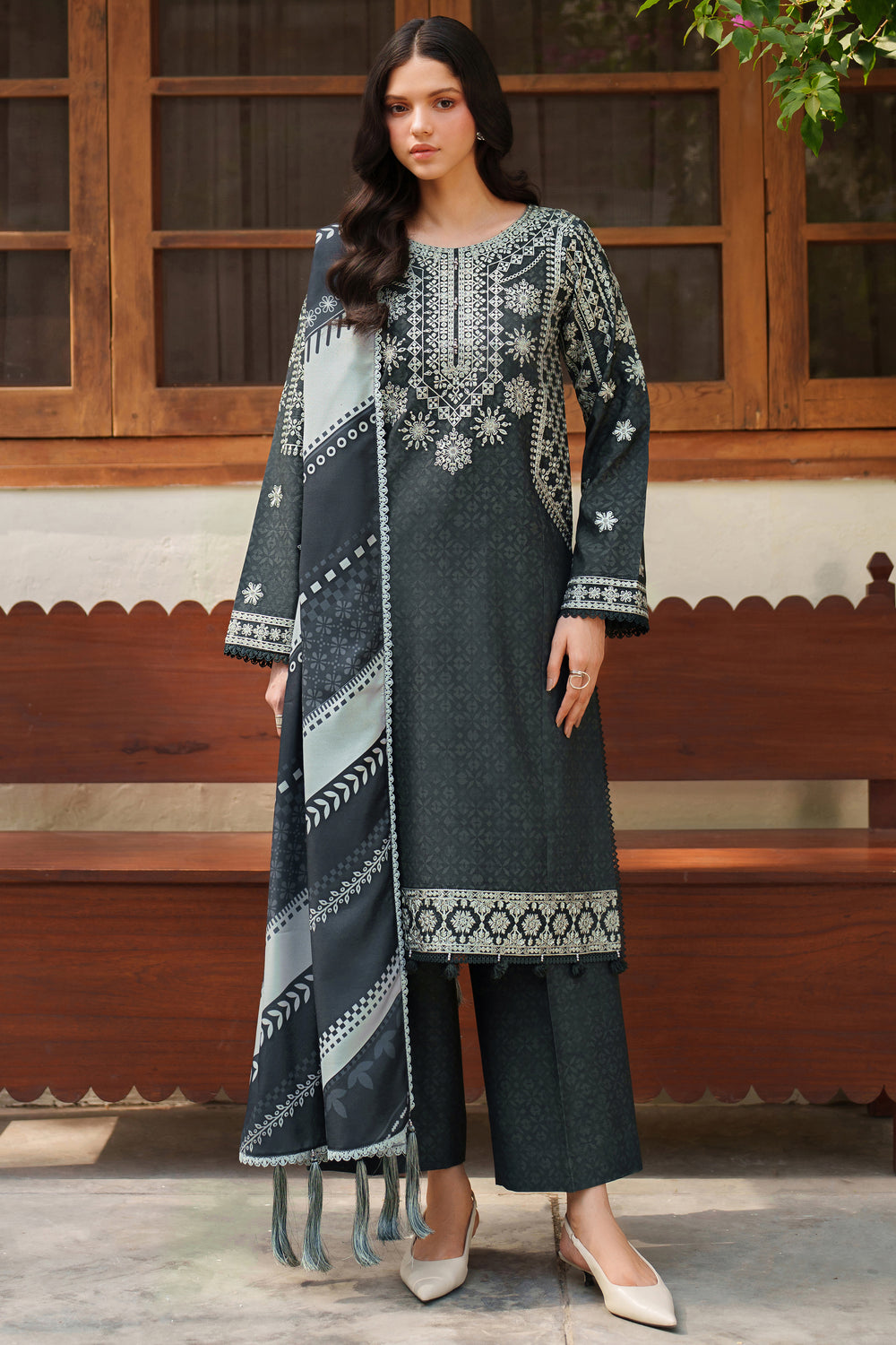 Farasha | Meline Premium Viscose 25 | Slate Gray - House Of Hania