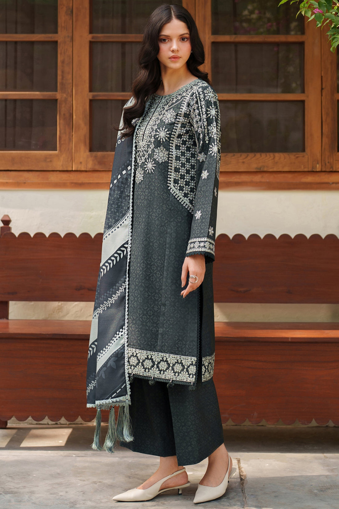 Farasha | Meline Premium Viscose 25 | Slate Gray - House Of Hania