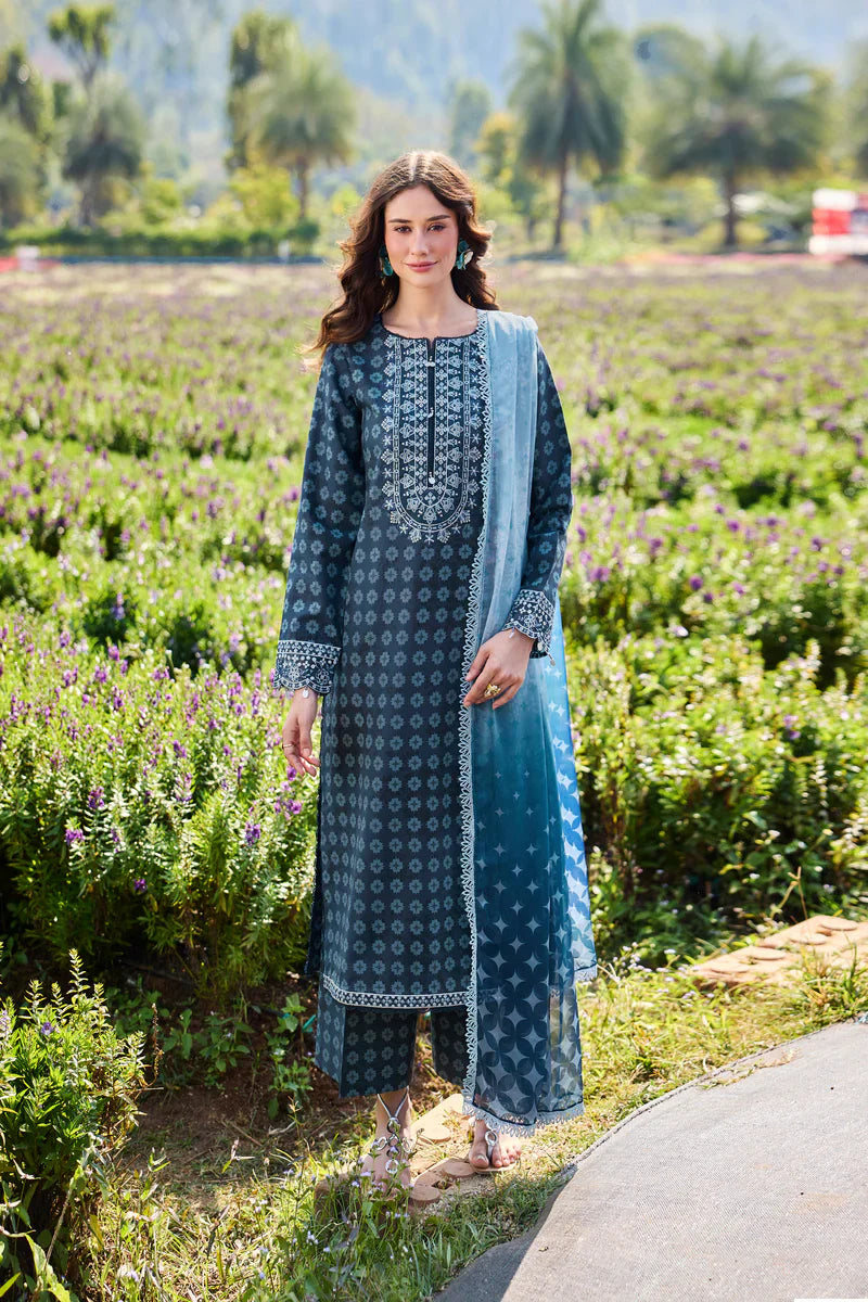 Farasha | Printed Essentials’26 | Blue Reverie - House Of Hania
