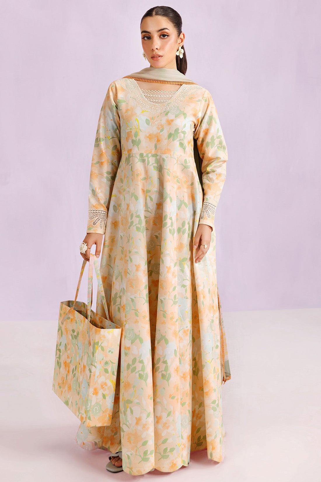 Farasha | Printed Essentials’26 | Cream Sparkle - House Of Hania